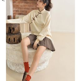 MISHOW Autumn Sweatshirts For Women Chinese Style Female Pullover Long Sleeve Vintage Tops Retro Female Clothing MX20C6791 201204