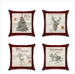 Christmas Pillowcase Black White Plaid Pillowcase Cover Christmas Sofa Throw Pillow Covers Home Pillowcase Cover Supplies 8 Designs BT853