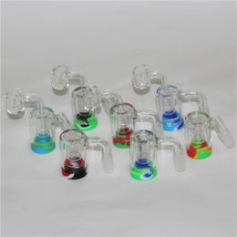 Glass Reclaim Catcher ash catchers Smoking with 5ml silicone containers and 14mm joint Quartz Banger nail for dab rig bong glassnectar DHL