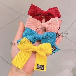 Beautiful sweet Cute solid color princess kid girl hairpin bow hairpin Barrettes for child Girls Accessories Headwear