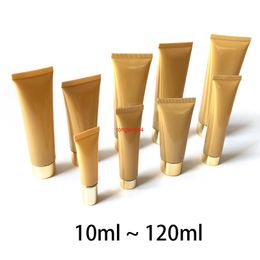 Gold 10ml 15ml 20ml 50ml 60ml 80ml 100ml Plastic Soft Bottle Yellow Empty Lip Gloss Cream Tube Body Lotion Packaging Containergood qualtity