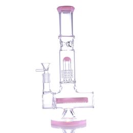13.4 inches Hookahs cello bell tires glass bong smoking dab rig water pipe with 14mm glass bowl