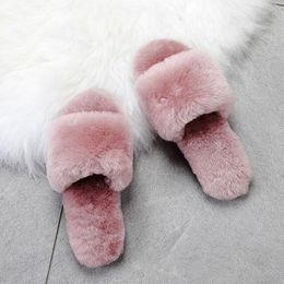 Damen Sandalen Fluff Chaussures Grau Grown Pink Damen Soft Slides Slipper Halten Sie warme Hausschuhe Schuhe Größe 36-40 10