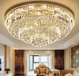 LED Crystal Ceiling Chandelier Luxury Villa Lamp Nordic Pendant Light for Hotel Lobby Clubhouse Living Room E14 Led Bulb Lights
