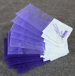 2022 new Hot Purple Cotton Organza Lavender Sachets DIY Dried Flower Sweet Bursa Wardrobe Mouldproof Fume Gift Bag