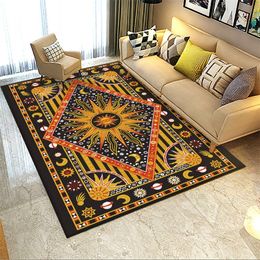 Retro National style 3D Printed carpets For Living Room Bedroom Area Rugs Sun/star/moon Pattern Carpet Modern Home Floor Mat/Rug 201225