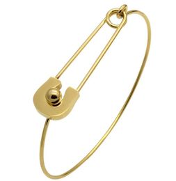 Vintage Bangle Stainless Steel Metal Plain Nautical Pin Wire Bangle Thin Gold Colour Bracelet For Birthday Gift GC690