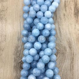 Other Blue Malaysian Jades Bead,Nature Stone Smooth Round Beads 15" Strand 6 8 10MM Pick Size For Jewelry Making MY1415