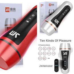 Nxy Automatic Aircraft Cup Male Masturbation Machine Sexy Female Voice Vibrator Sex Silicone Vagina Royal Pudenda Adult Games Penis Massager 0114