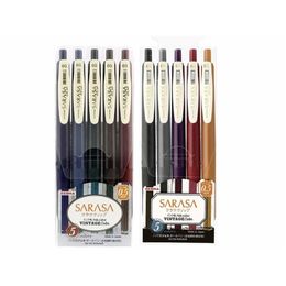 Free Shipping Zebra Sarasa Clip Retractable Gel Ink Pen Set Vintage Colours 0.5mm 10 Colours Retro New Colour Suit Y200709