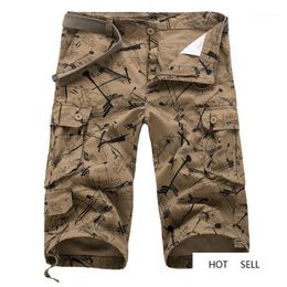 Salopette Designer Pocket Fashion Pantaloncini maschili larghi Pantaloni casual estivi Uomo stampato ritagliato