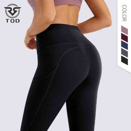 TQD Yoga Pants Gym Sport Seamless Push Up Leggings Women Fitness High Waist Butt Lift Workout Tights on for Woman Female Leggins H1221