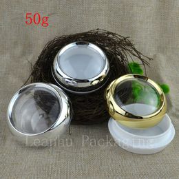 50g X 20 empty luxury capsule acrylic container ,high quality loose powder transparent jar ,Capsules packaging bottle pot