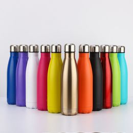 350/500/750/1000ml Double wall Stainles Steel Water bottle Thermos bottle keep Hot and Cold Insulated Vacuum Flask for Sport Y200106