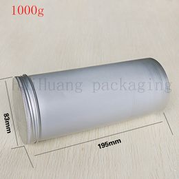 10PCS 1000g Empty Aluminium Cream Jar Tin Cosmetic Lip Balm Containers Nail Derocation Crafts Pot Bottle Screw Thread