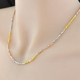 BOCAI s925 sterling silver necklace for women Thai silver necklace 2020 new fashion thick pure silver necklace Q0531