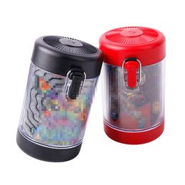 Colorful Multi-function Smoking Waterproof Seal Plastic Herb Tobacco Cone Maker Cigarette Holder Stash Case LED Lighting Storage Tank Jars Hanging Rope Necklace