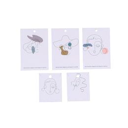 100pcs/lot 4.8*6.2cm/6*9cm Earrings/Necklace Display Cards, Jewelry Copper Card Thick European and American Design Display Packaging Cards