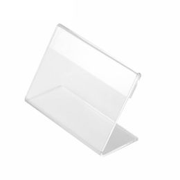 2021 50pcs 4 x 2cm acrylic tag stand desktop price name sign label display holder