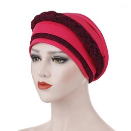 Beanie/Skull Caps Women Hijab Turban Braids Milk Silk Soft Lightweight Stretchable Outdoor Casual Ladies Headscarf Wrap Head Hat Cap Muslim1