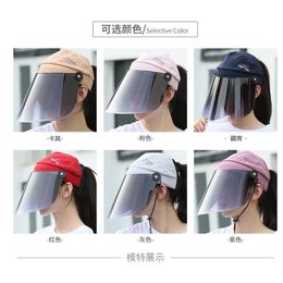 sl hat female summer anti-ultraviolet sun hat outdoor cycling half-cap to cover face hat big eave Y200602