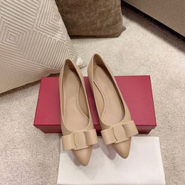 Valentine style single shoes thick spring heel pointed soft leather fashionable temperament