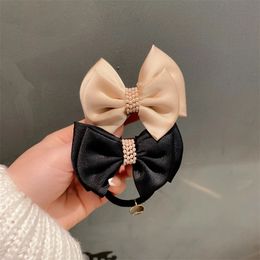 French bow hair ring tied hair temperament ponytail head rope hair ring rope headdress 2022 new rubber band