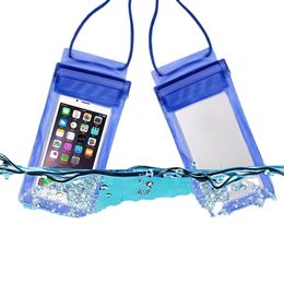 PVC Transparent Universal Waterproof Mobile Phone Bags For Phone Cover Pouch Cases
