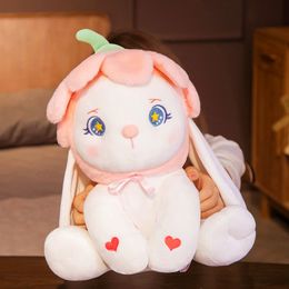 Cute Rabbit Plush Toy Pillow Super Soft Sleeping Doll to Appease Rag Bunny for Girl Birthday Gift Decoration 55cm DY10034