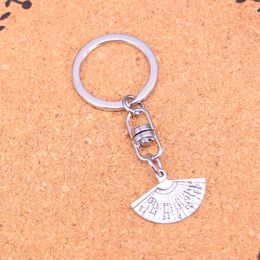 Fashion Keychain 17*24mm asian fan Pendants DIY Jewellery Car Key Chain Ring Holder Souvenir For Gift