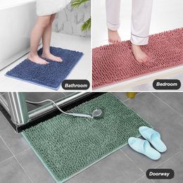 Bathroom Mats Plush Carpet Solid Color Simple 21 Colors Bedroom Doorway Mat Water-absorbent Non-slip Thickened Blanket Rug VT1939