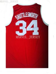 cheap custom 34 SHUTTLESWORTH embroidery Basketball jersey XS-5XL NCAA