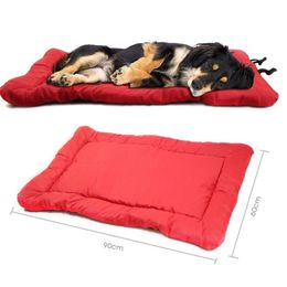 3 Colors Large Pet Dog Bed Portable Folding Oxford Cloth Pet Mat Waterproof Travel Anti-slip Dog Pad for Car Sofa Furniture 201130