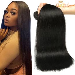 Malaysian Straight Hair Weave 3 Bündel Remy Human Hair Extensions Natur Farbe