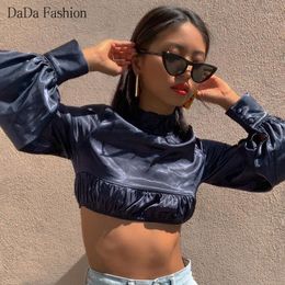 Z-ONE 2020 Winter Trend New Women's Long-Sleeved Round Neck Slim Slimming Navel Exposed Simple Fashion All-match T-shirt1