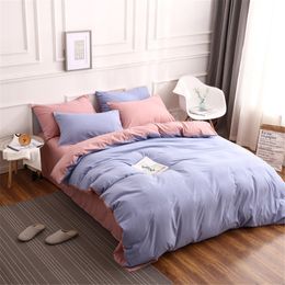 Fashion bedding sets bed linen Simple Style duvet cover flat sheet Bedding Set Winter Full King Single Queen,bed set 2019 Y200111