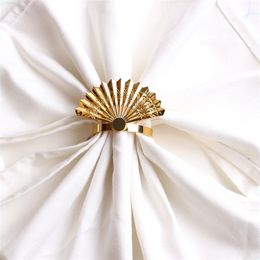 Shell and Fan Napkin Ring Gold Napkin Holder Table