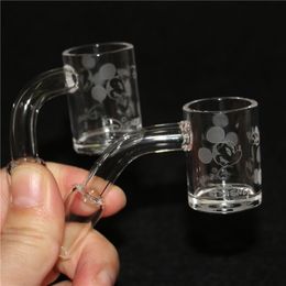 High Quality Smoking Sandblast Flat Top Quartz Banger Nail with 4mm Thick Bottom Domeless Bucket Nails For Glass Water Pipe Bongs