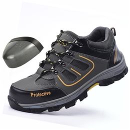 Wilderness Survival Shoes Toe Steel Mid-plate Anti-slip Anti-smashing Work Safety Boots Men Y200915