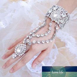 teardrop bracelets UK - Bella Fashion Teardrop Bridal Bangle Ring Set Austrian Crystal Bracelet Ring Set For Wedding Accessories Party Jewelry