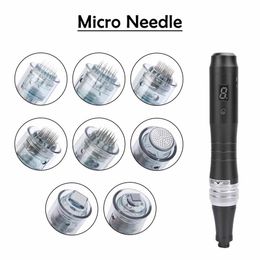 25pcs Disposable Microneedle Roller Kit Cartridge 11/16/24/36/42/3D/5D Nano Needle for Auto Electric M8 Derma Pen Skin Rejuvenation