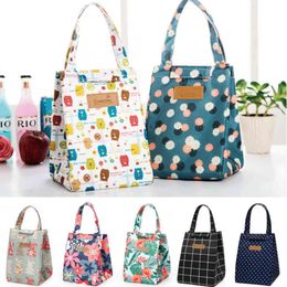 cat thermal Canada - Fashion Lunch Bag Insulated Thermal Lovely Cat Multicolor Breakfast Box Bags Women Portable Hand Pack Picnic Travel Products