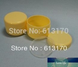 Cream Jar Sample Bottle Mask Cosmetic Container Yellow Pp Plastic 20pcs 100g Empty Day Refillable Free Shipping C2