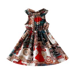 National style sleeveless vest baby girl dress fashion and beautiful children summer clothes