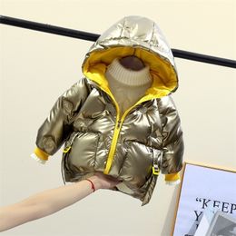 and girls winter warm hooded coats Children's cotton boys kids sports jackets down 201104