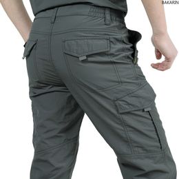 Men Lightweight Breathable Quick Dry Pants Summer Casual Army Military Style Trousers Tactical Cargo Pants Waterproof Trousers LJ201104