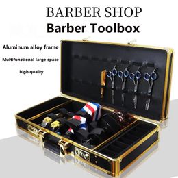 Accesorios de herramientas peinado de peinado profesional salón barbero de aluminio belleza estuche cosmética cajilla de herramientas de peluquería