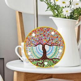 DIY 5D Diamond Painting Tree LED Night Light Painting Calligraphy Lamp Gifts for Home Bedroom Hotel Store Restaurant Club Decor LJ201128