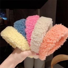 Sweet Plush Hair Hoop Vintage Headband Hairbands Woman Fashion Hair Band Accessories Winter Hair Accessories Plush Headband