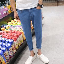 Men's Jeans 2022 Fashion Casual Men Summer Slim Fit Harem Pants Hip Hop Boy Blue Thin Students Teenagers Man Ankle Length Pants1
